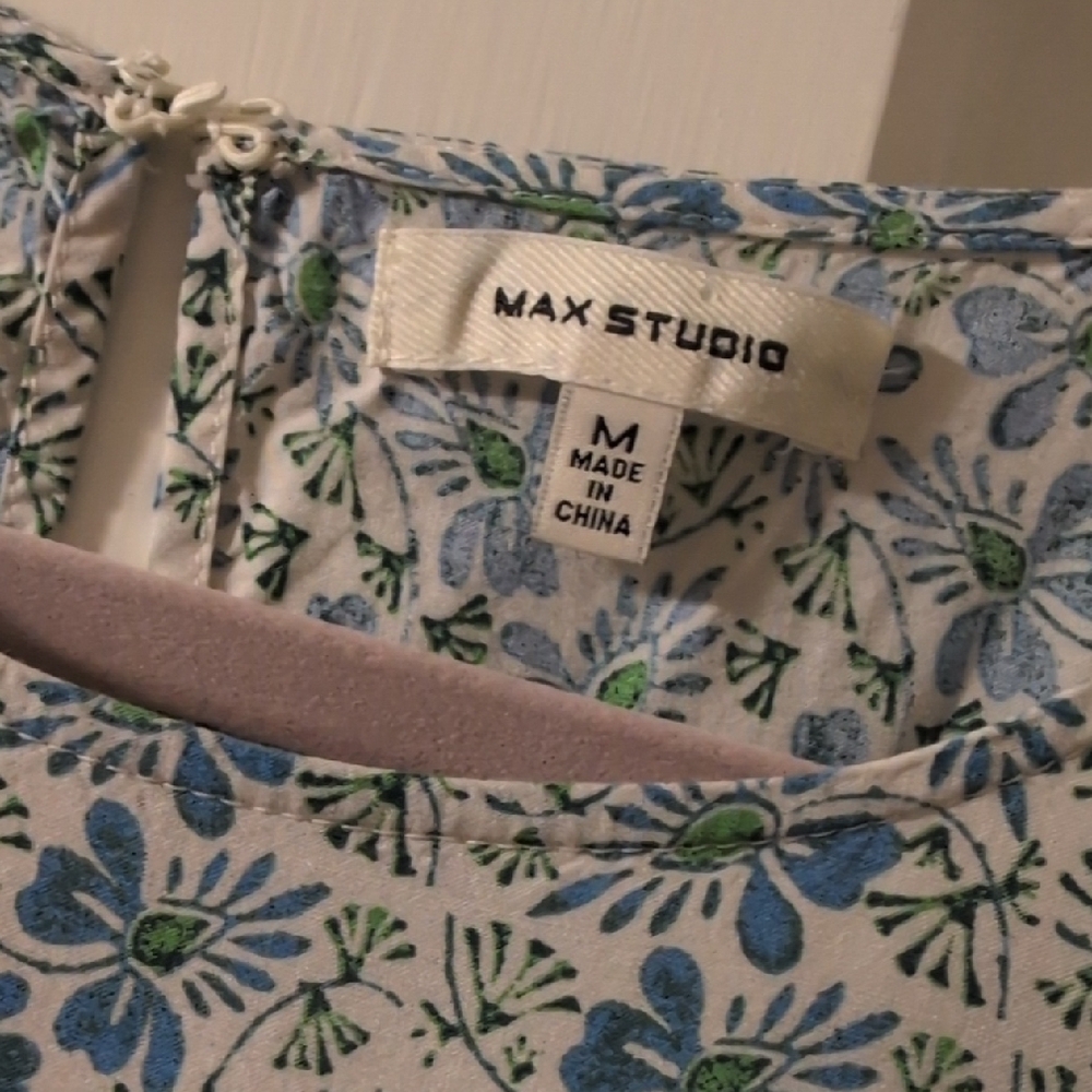 Max Studio Blue Patterned Maxi Dress - image 2